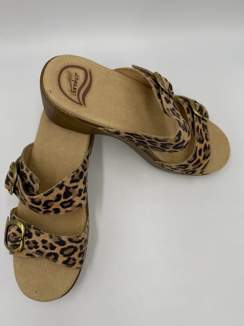 NEW Dansko Leopard Sophie Suede Sandals 37